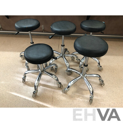 Gaslift Salon Stools - Lot of Five