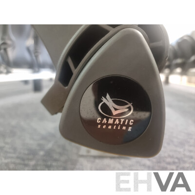 12 Rows of Camatic Theatre Seating on Carpeted Podium