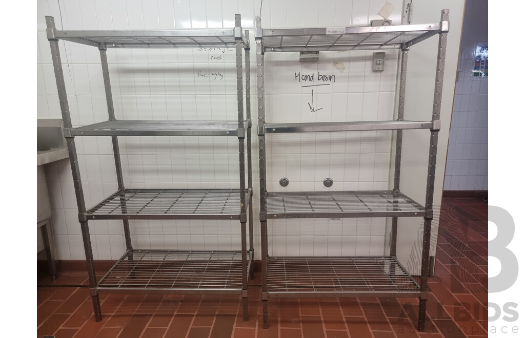 Lot of 2 Kitchen Storage Shelving