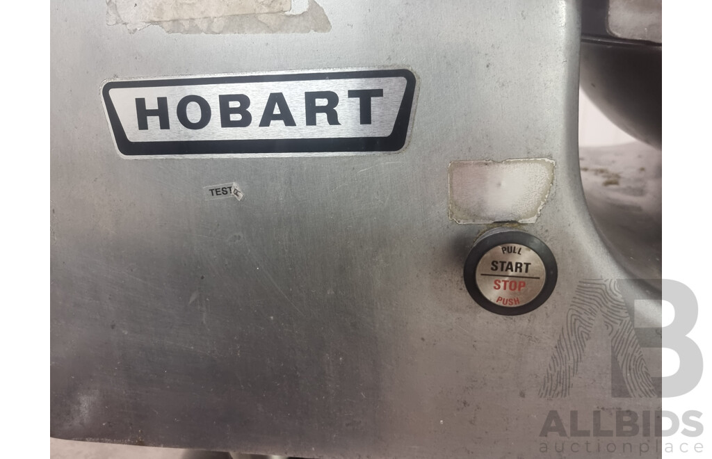 Hobart Commercial Meat Mincer with 4 Wheeled Service Trolley