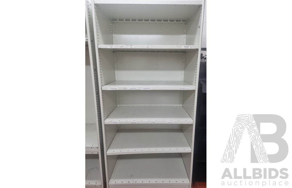 2 Metal Dexion Shelves & Wild Burmby Schnapps Display Shelf