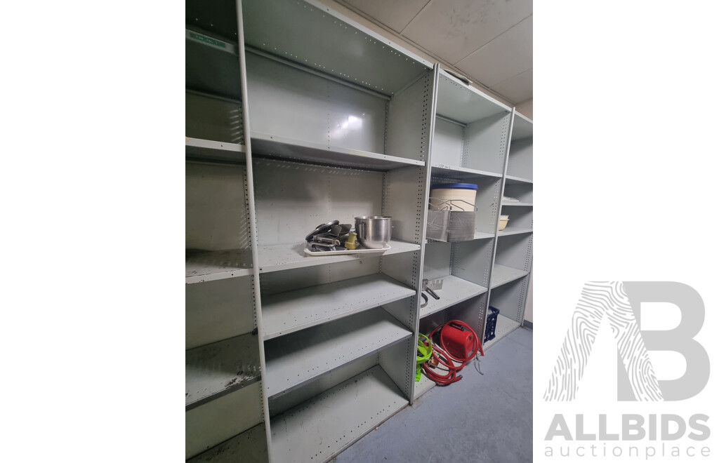 7 Bays of Metal Shelving & Miscellaneous Items ETC