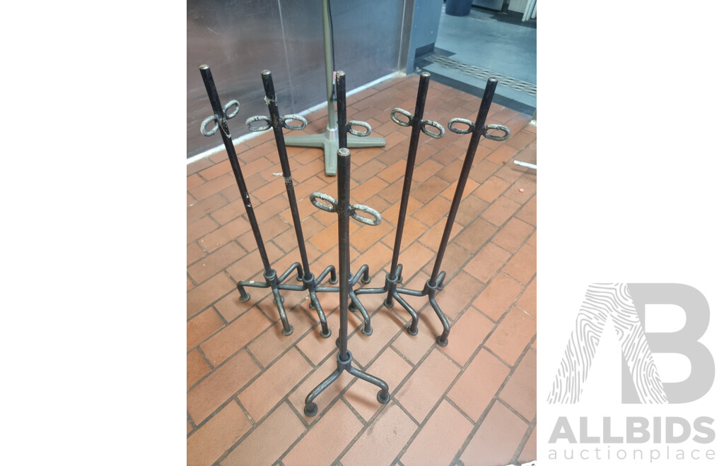 Cast Iron Crowd Control Barricades with White Plastic Chains ETC