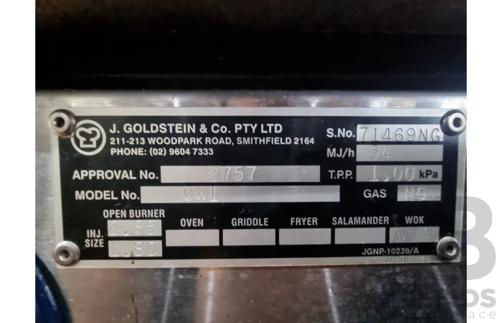 Goldstein Commercial Gas Wok Burner