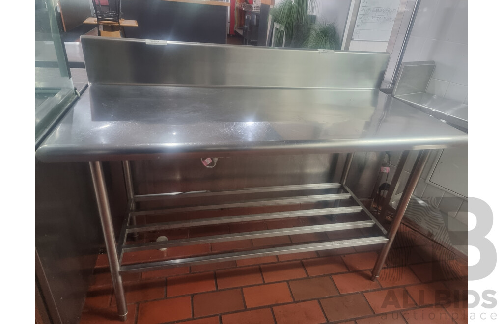 6 Stainless Steel Workbench with Under Shelf Storage Assorted Sizes