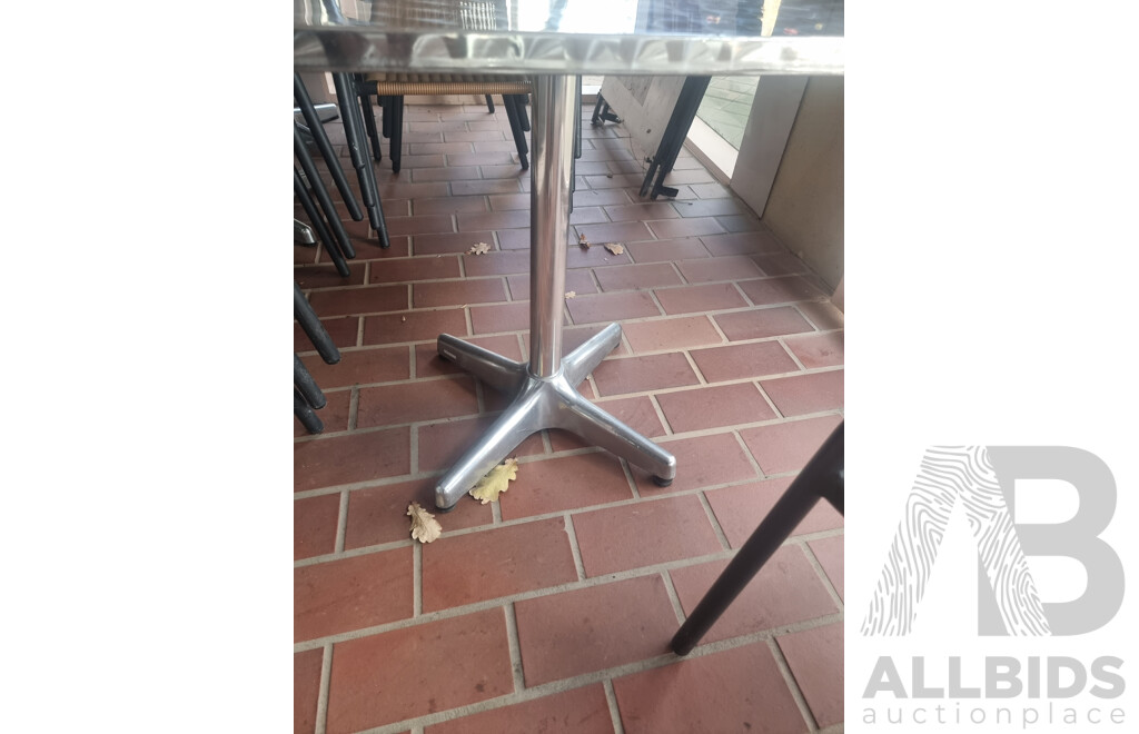 Stainless Steel Cafe Tables & Cane Cafe Chairs