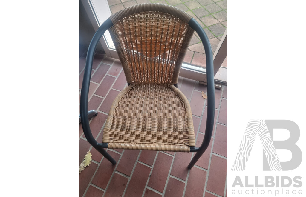 Stainless Steel Cafe Tables & Cane Cafe Chairs