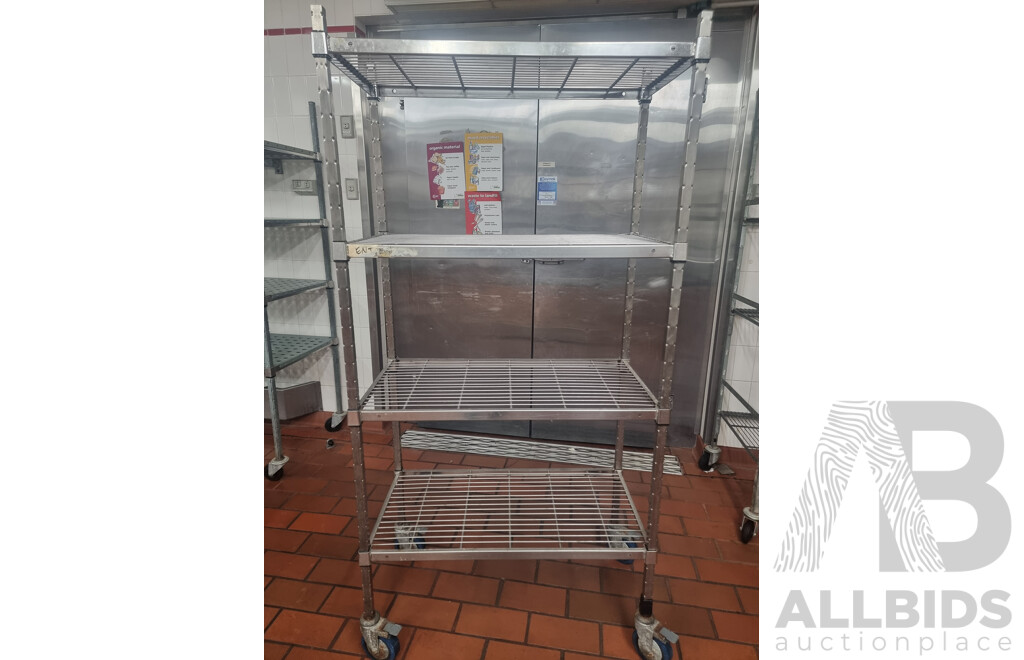 3 Kitchen Storage Shelving Trolleys