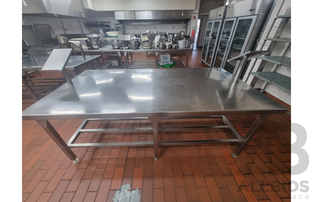 2 Stainless Steel Workbench with Under Shelf Storage