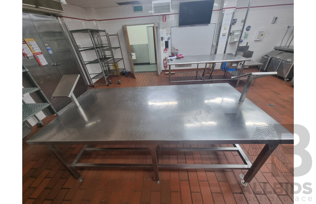 2 Stainless Steel Workbench with Under Shelf Storage