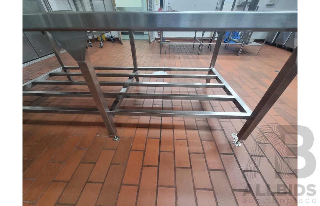 2 Stainless Steel Workbench with Under Shelf Storage