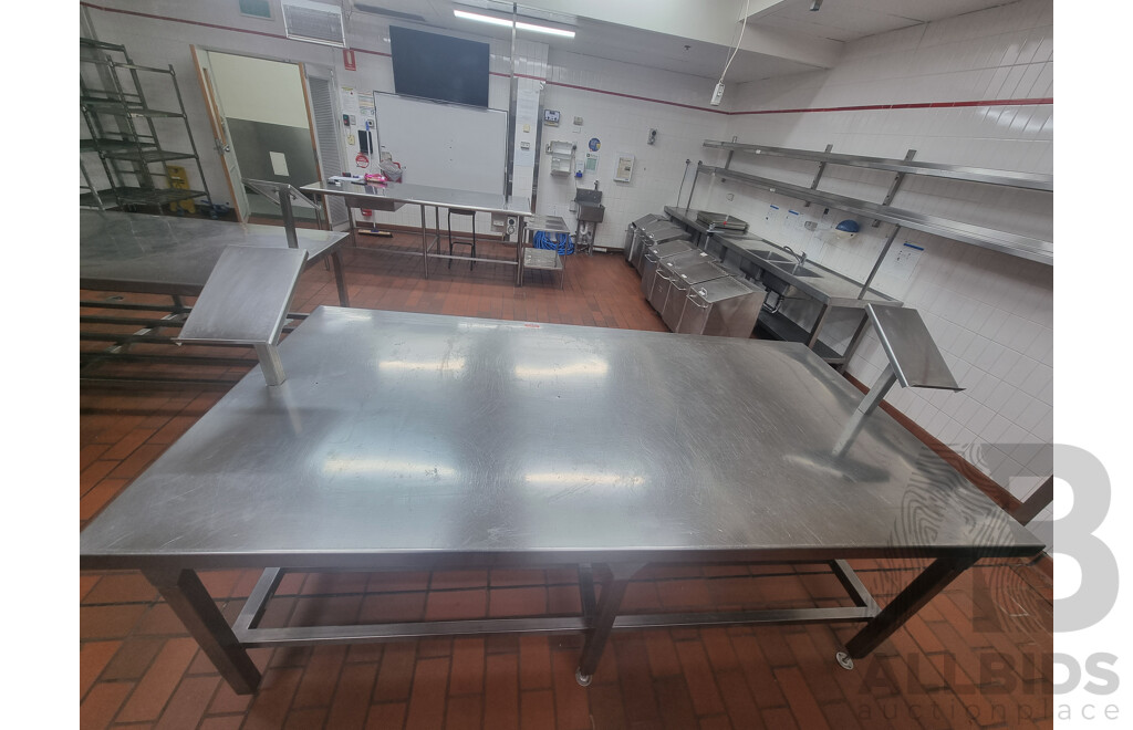 2 Stainless Steel Workbench with Under Shelf Storage