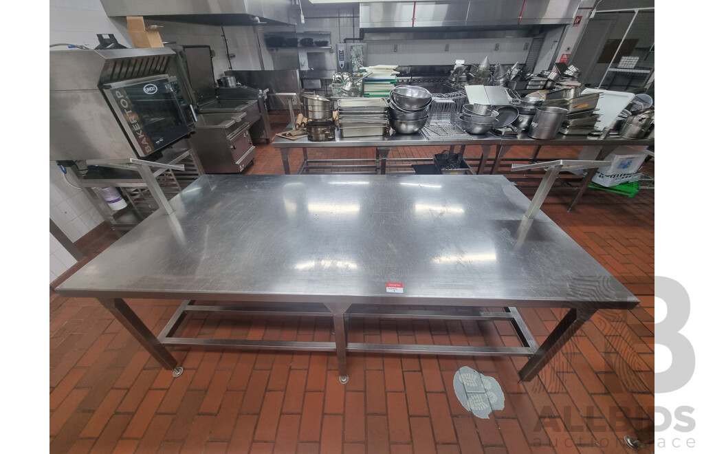 2 Stainless Steel Workbench with Under Shelf Storage