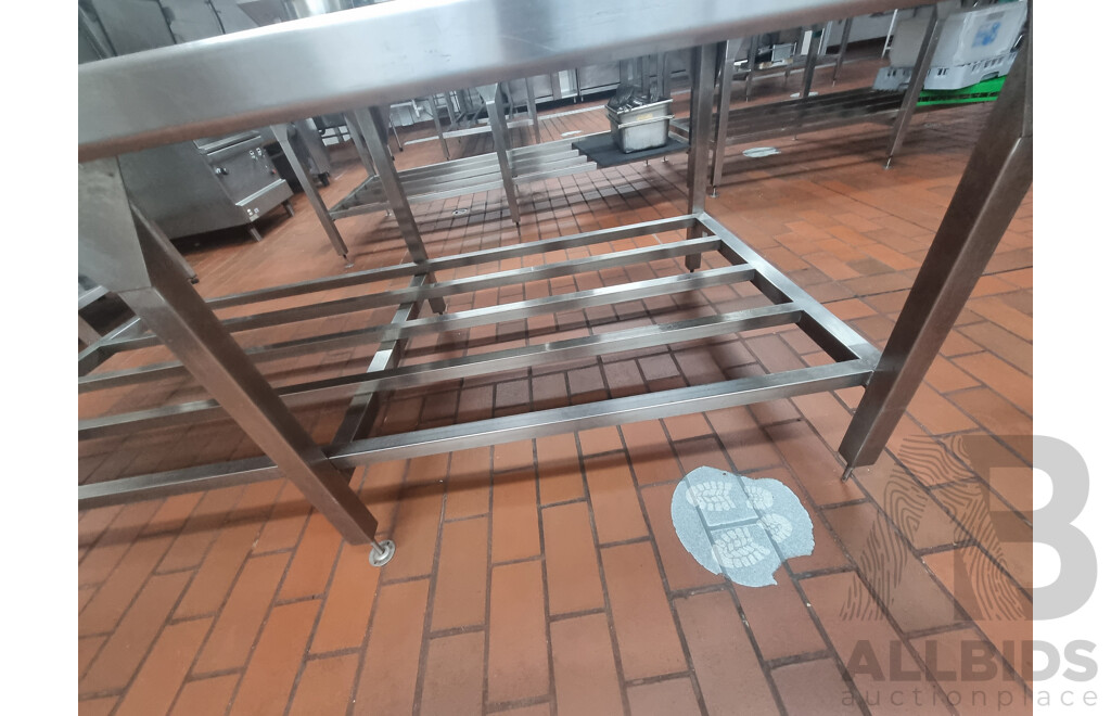 2 Stainless Steel Workbench with Under Shelf Storage