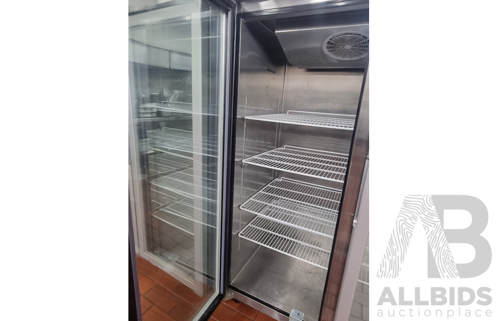 Quipwell Commercial 2 Door 1300L Glass Door Fridge