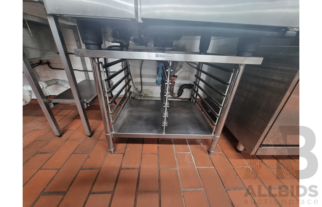 Rational SCC101 Combi Oven with 12 Slot Cooling Rack Stand