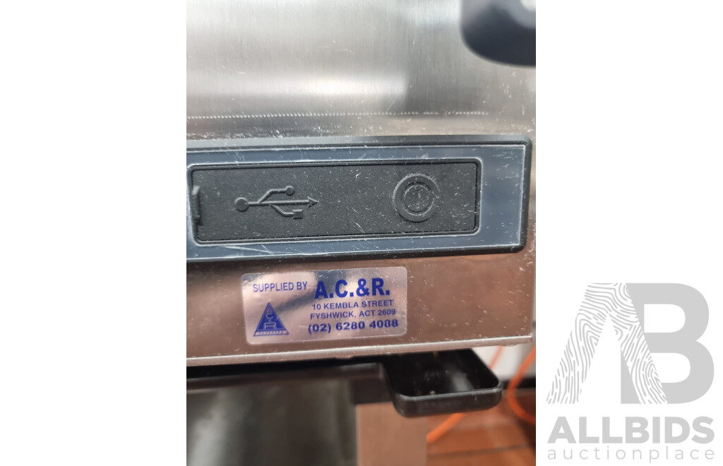 Unox Baker Top Commercial Smart Oven on Cooling Rack Stand