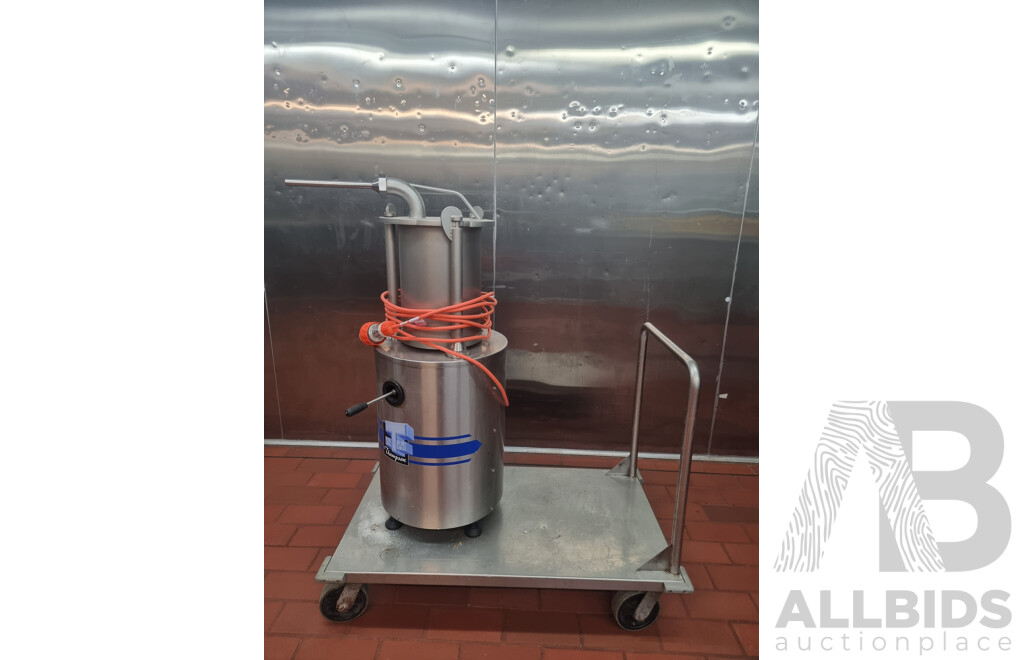 Thompson Commercial 20KG Sausage Filler on Stainless Steel Service Trolley