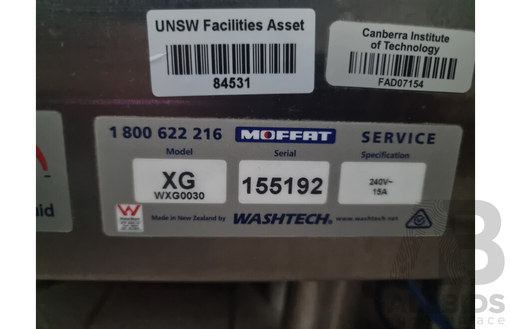Washtech by Moffat Commercial Under Bench Glass Washer