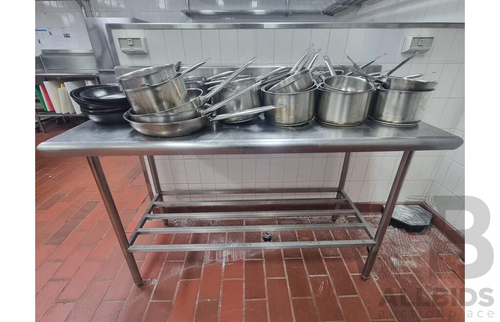 Stainless Steel Workbench with Under Shelf Storage, Contents & Kitchen Racking ETC