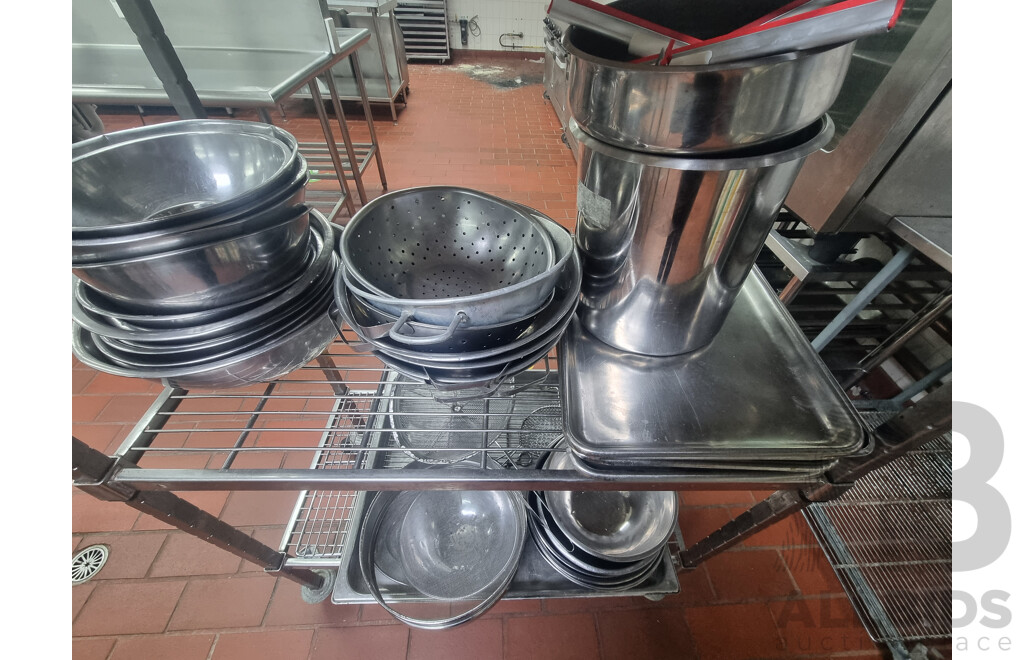 Kitchen Racking & Contents of Shelves ETC