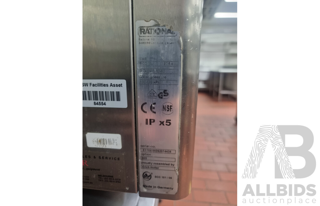 Rational SCC101 Combi Oven with 12 Slot Cooling Rack Stand