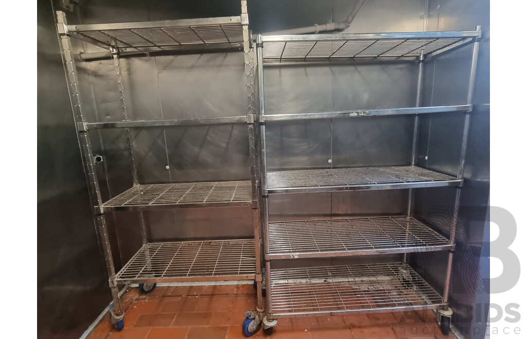 2 Kitchen Racking Trolleys