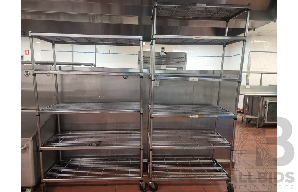 2 Kitchen Racking Trolleys