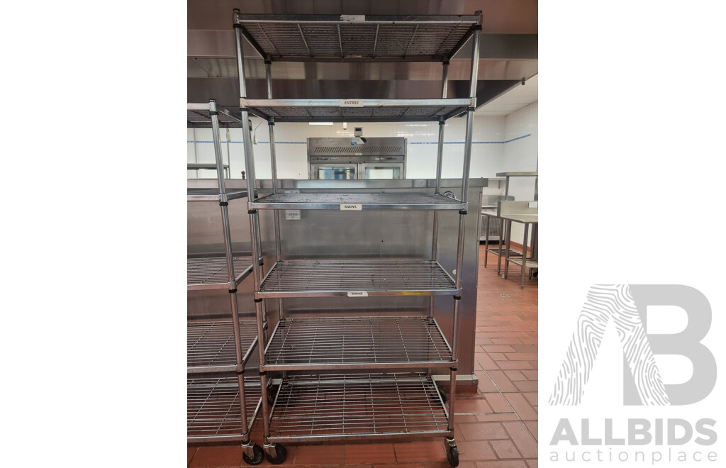 2 Kitchen Racking Trolleys