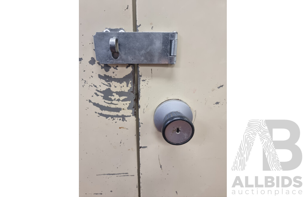 Metal 2 Door Cabinet Locker with 5 Shelves