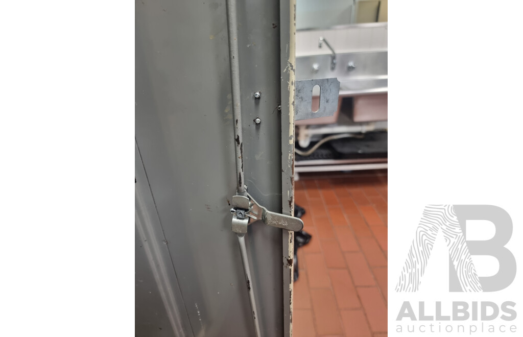 Metal 2 Door Cabinet Locker with 5 Shelves