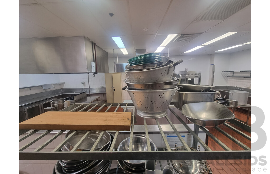 Kitchen Racking & Contents of Shelf ETC