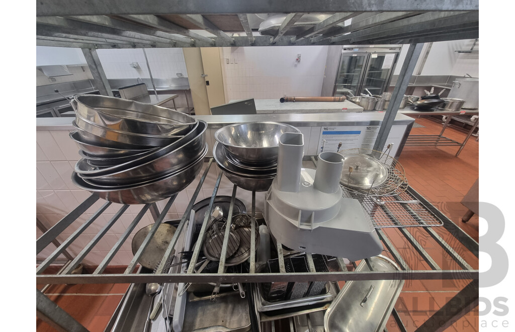 Kitchen Racking & Contents of Shelf ETC