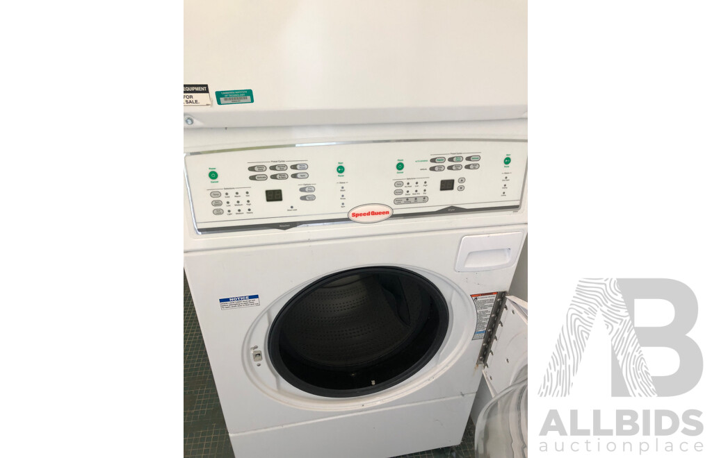 Alliance Laundry Systems Stacked Commercial Washer and Dryer