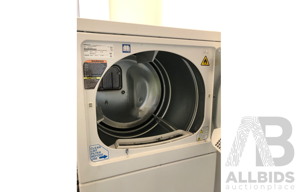 Alliance Laundry Systems Stacked Commercial Washer and Dryer
