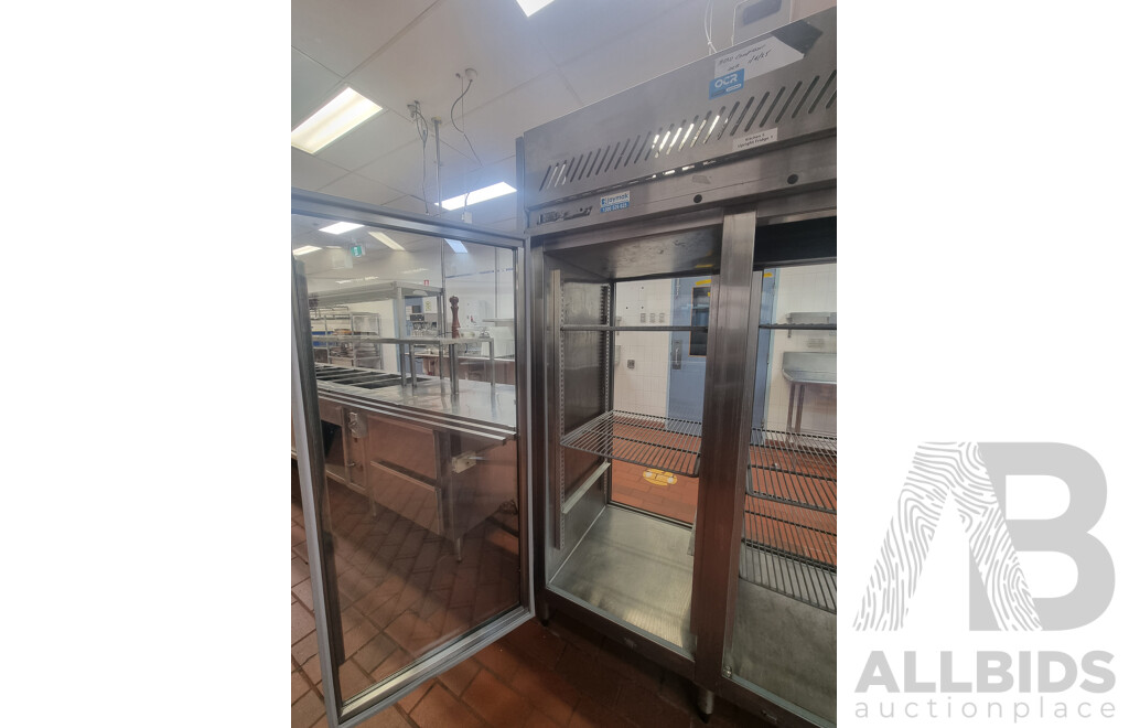 Williams Commercial Double Sided 4 Door Glass Upright Fridge