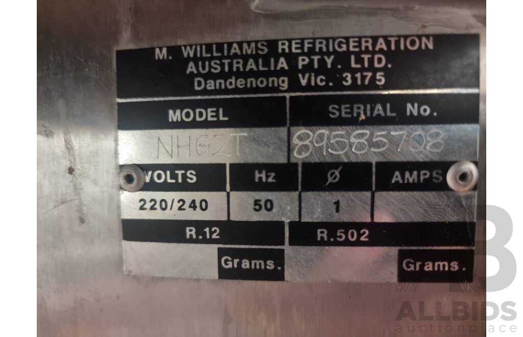 Williams Commercial Double Sided 4 Door Glass Upright Fridge