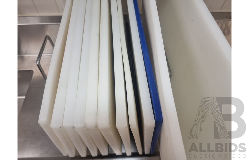 12 Chopping Boards & 2 Stands ETC