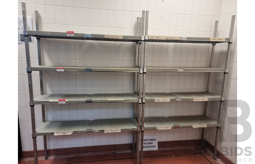 2 Kitchen Racking/Shelving ETC
