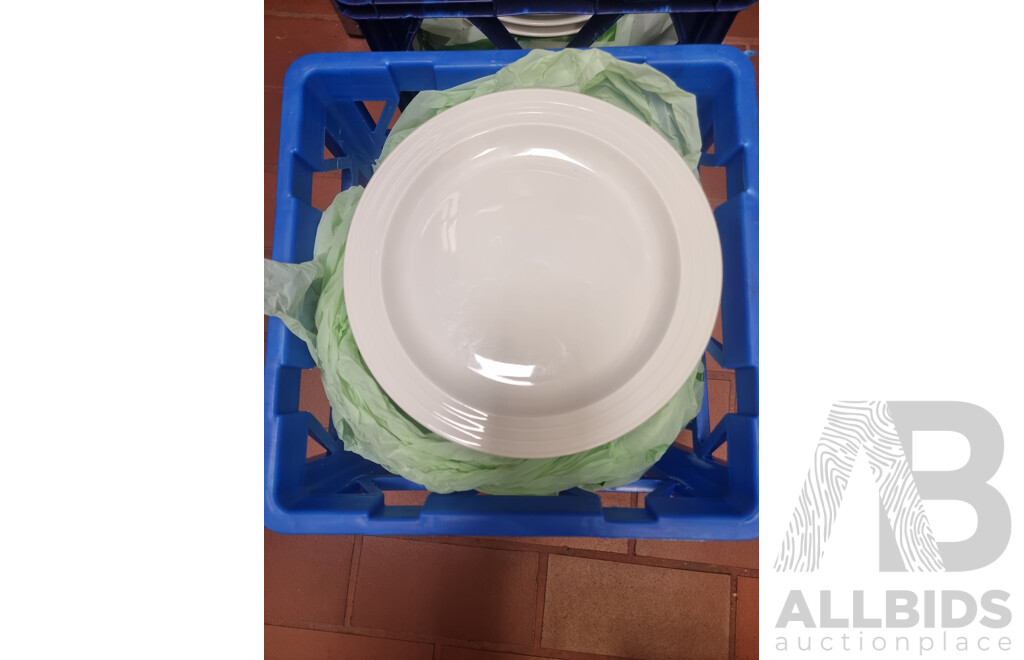 Lot of 6 Milk Crates of Crockery ETC