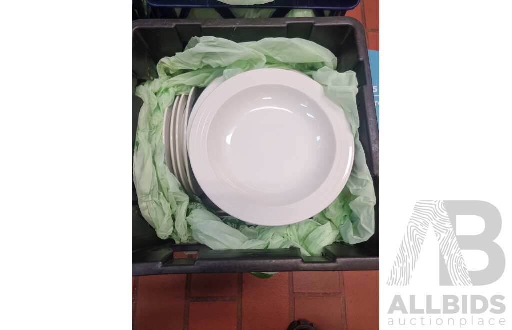 Job Lot of 6 Milk Crates of Crockery ETC