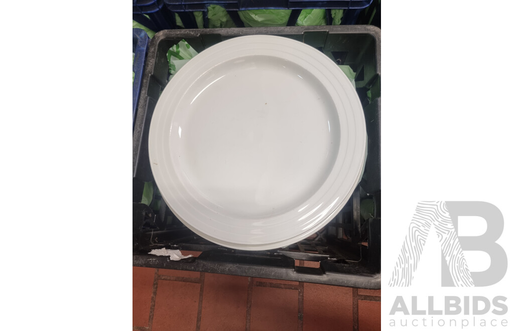Job Lot of 6 Milk Crates of Crockery ETC
