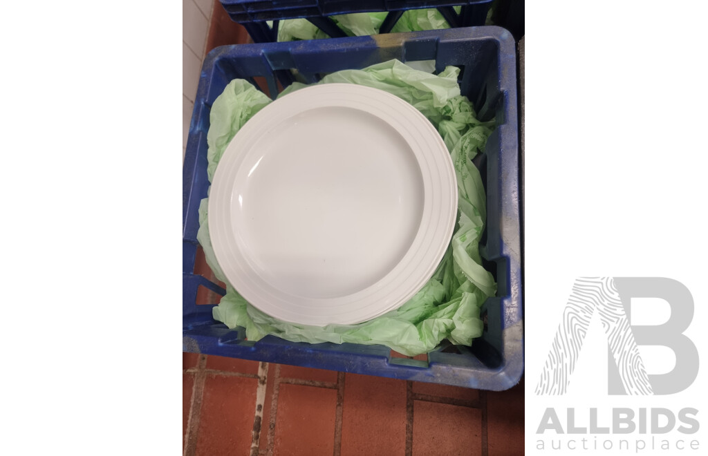 Job Lot of 6 Milk Crates of Crockery ETC