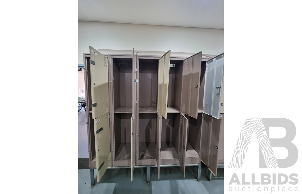 2 Bays of Brown Built Lockers