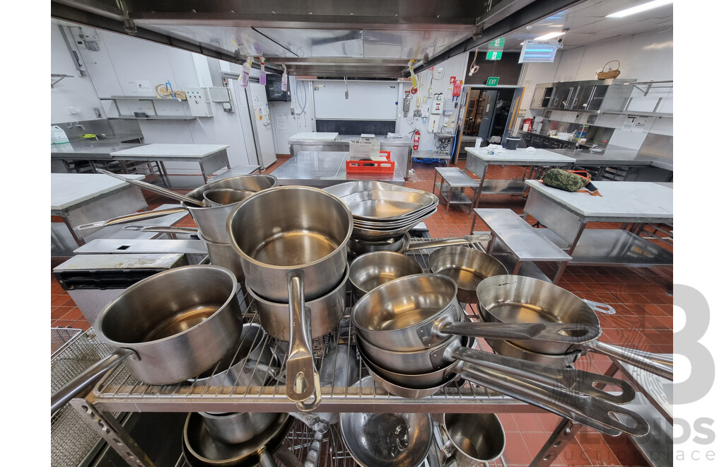 Kitchen Racking Trolley & Contents ETC