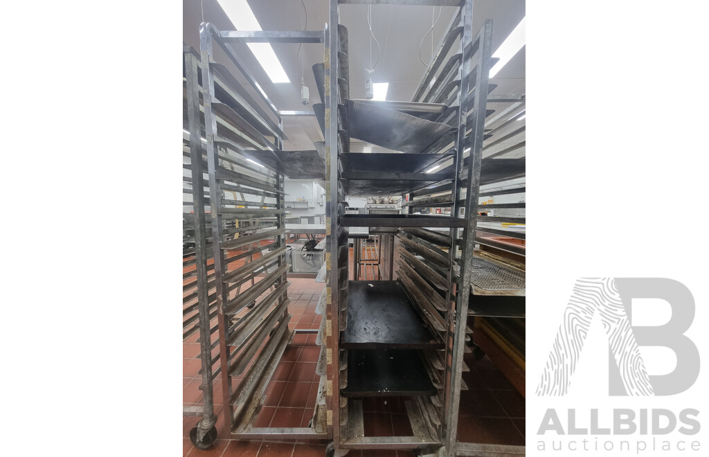 5 Bakery Trolleys & Contents ETC
