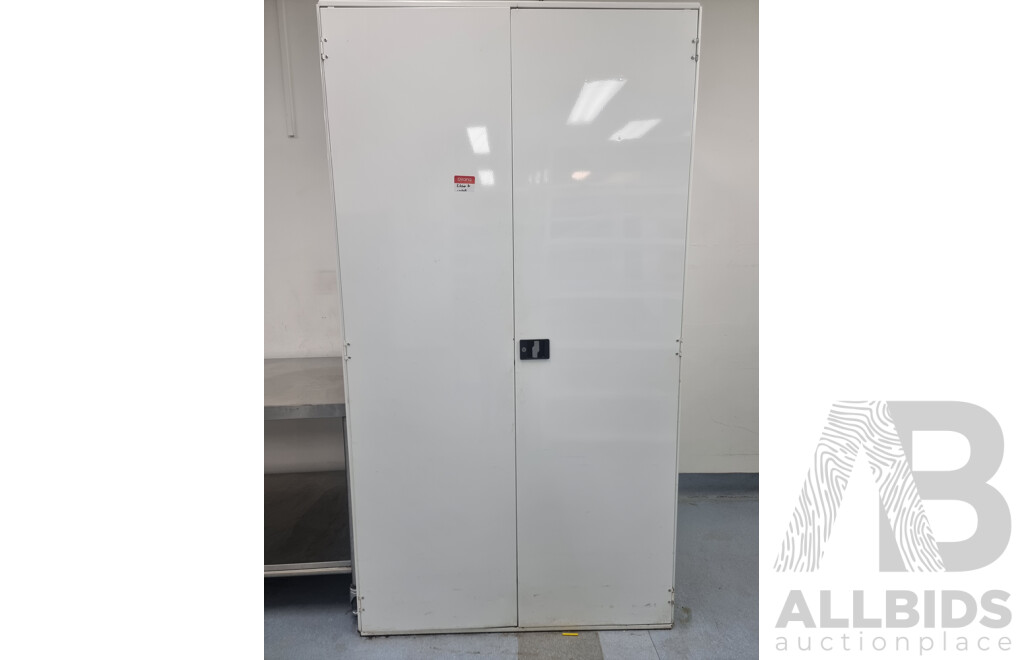 Metal Deep Shelf Brown Built Storage Locker