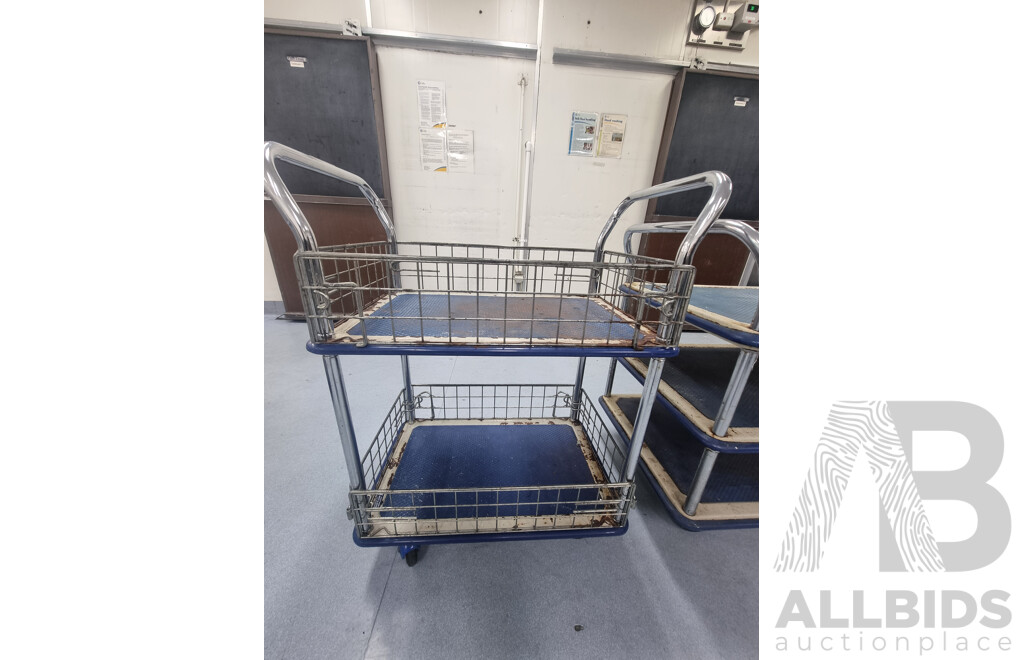 Lot of 2 Service Trolleys ETC