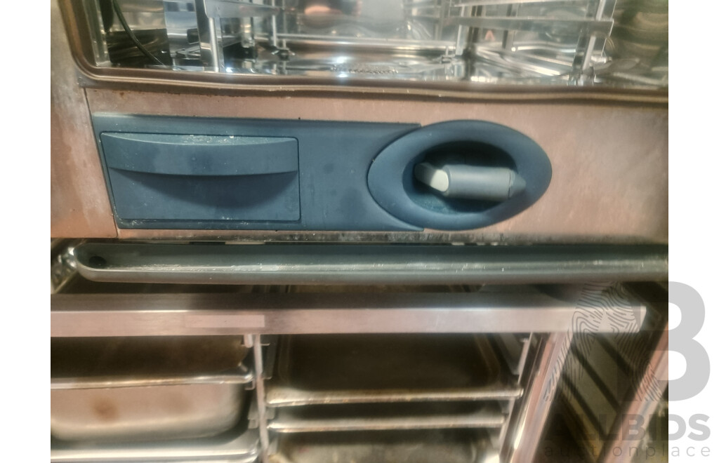 Rational SCC101 Combi Oven with 12 Slot Cooling Rack Stand