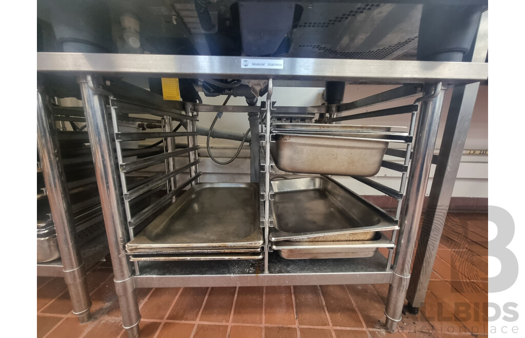 Rational SCC101 Combi Oven with 12 Slot Cooling Rack Stand